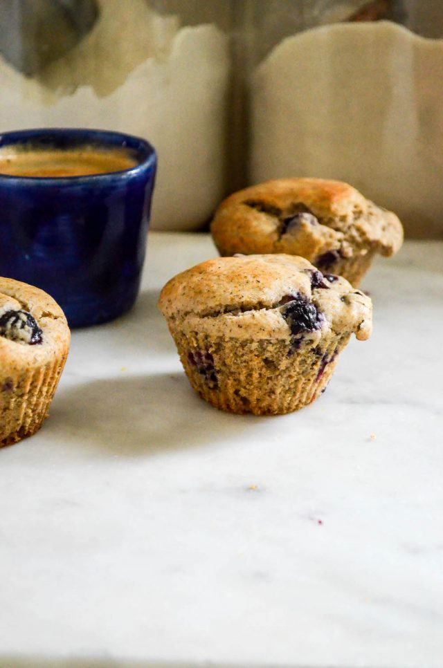 Whole Grain Blueberry Muffins | In Jennie's Kitchen