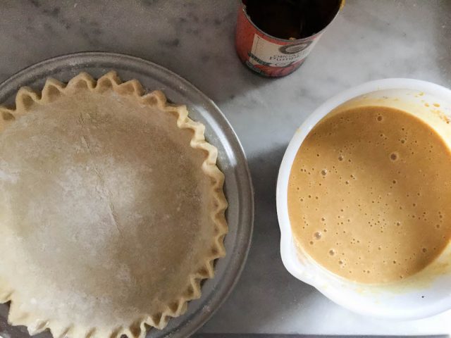 Crumb Topped Pumpkin Pie Recipe | In Jennie's Kitchen