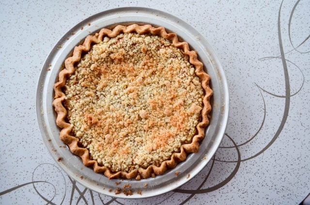 Crumb Topped Pumpkin Pie Recipe | In Jennie's Kitchen