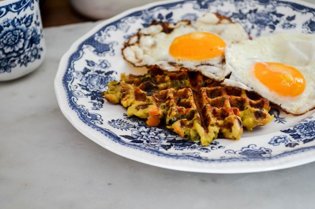 Thanksgiving Leftovers Stuffing Waffles | In Jennie's Kitchen