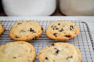 Salted Tahini Chocolate Chip Cookies | In Jennie's Kitchen