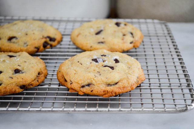 Salted Tahini Chocolate Chip Cookies | In Jennie's Kitchen