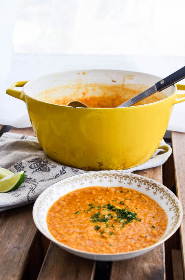 Thai Red Lentil Soup Recipe | In Jennie's Kitchen