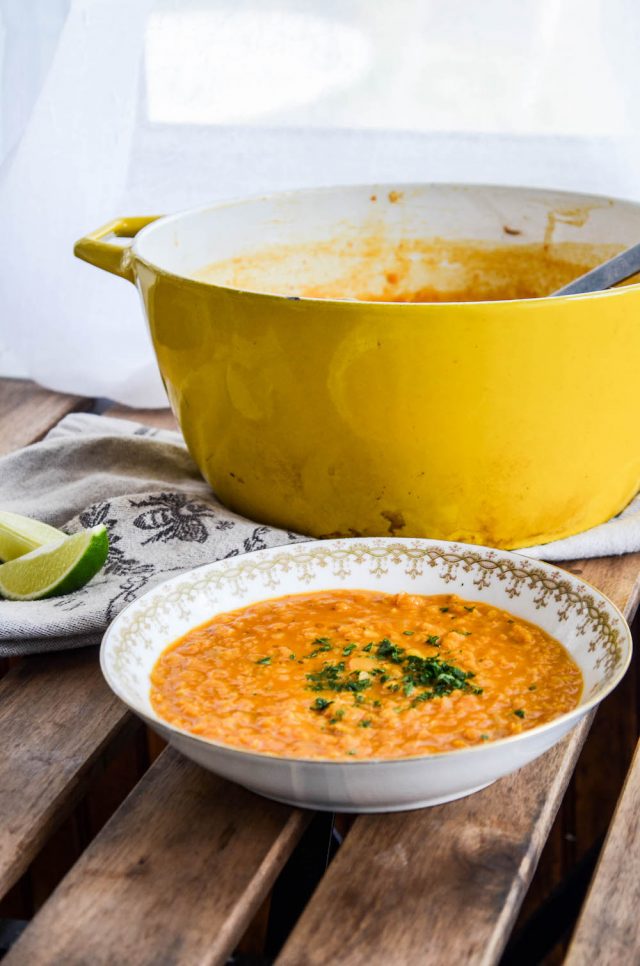 Thai Red Lentil Soup Recipe | In Jennie's Kitchen