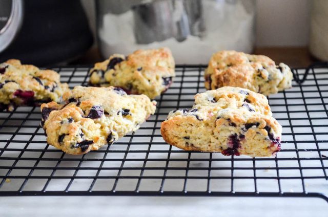 Orange Glazed Blueberry Scones | In Jennie's Kitchen