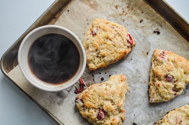 Strawberry White Chocolate Chunk Scones | In Jennie's Kitchen