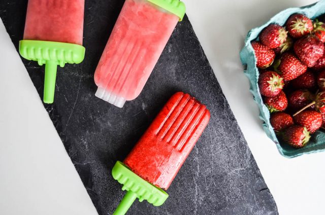 Strawberry Violet Popsicles | In Jennie's Kitchen