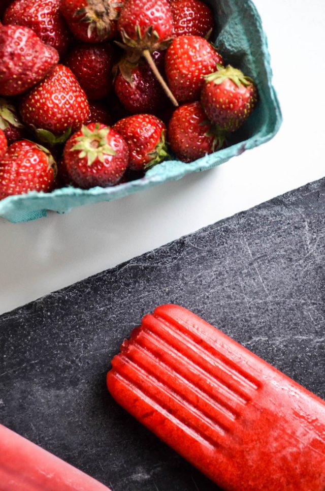 Strawberry Violet Popsicles | In Jennie's Kitchen