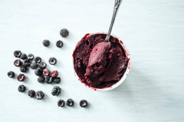 Black Raspberry Sorbet | In Jennie's Kitchen