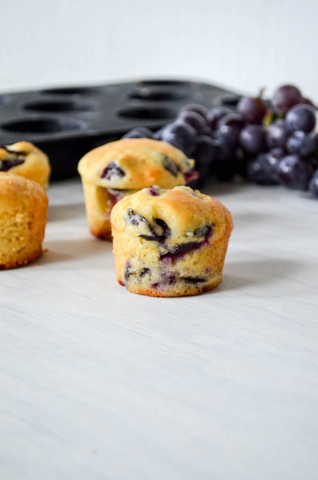 Concord Grape Honey Muffin Recipe | In Jennie's Kitchen