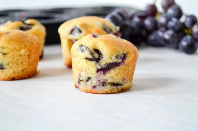 Concord Grape Honey Muffin Recipe | In Jennie's Kitchen