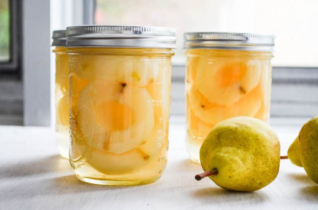 Homecanned Pears in Light Syrup | In Jennie's Kitchen