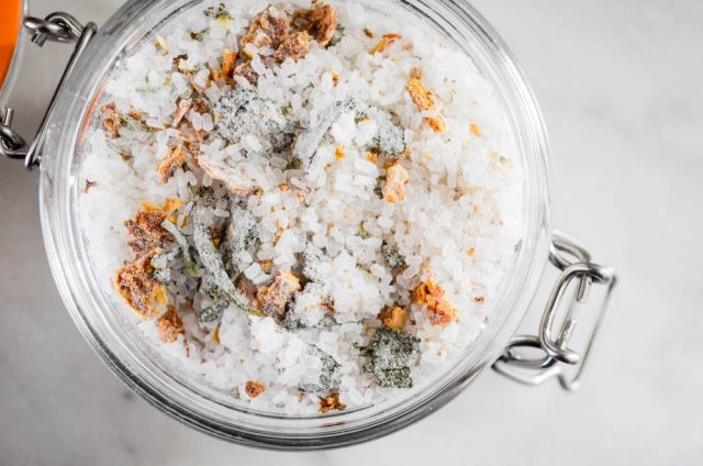 Homemade Citrus Herb Bath Salts | In Jennie's Kitchen