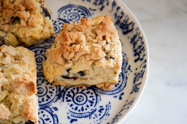 Blueberry Crumb Scones | In Jennie's Kitchen