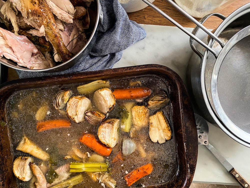 The Easiest Homemade Chicken Broth Recipe - In Jennie's Kitchen